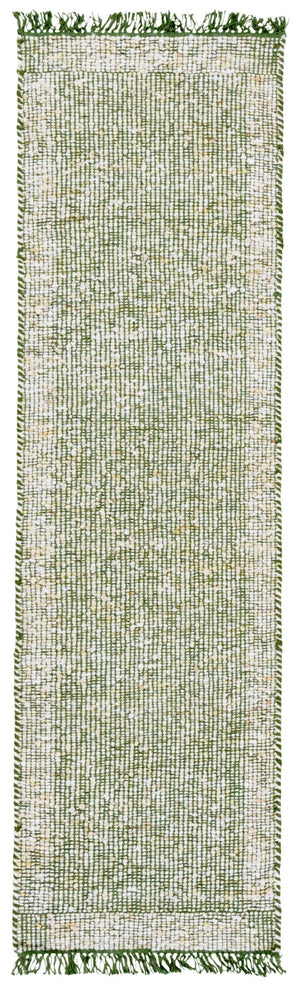 Safavieh Natura Hand Woven Area Rug – Luxurious Wool & Cotton Blend, Chic Modern Design For Any Room Green ,Ivory 70% Wool,20% Cotton,10% Polyester Nat259y-3