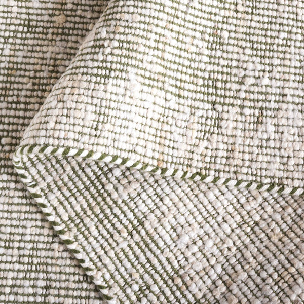 Safavieh Natura Hand Woven Area Rug – Luxurious Wool & Cotton Blend, Chic Modern Design For Any Room Green ,Ivory 70% Wool,20% Cotton,10% Polyester Nat259y-3