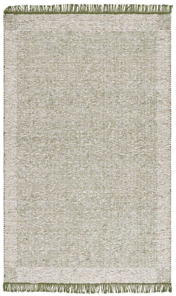 Safavieh Natura Hand Woven Runner Rug – Luxurious Modern Style For Hallways, Artisanal Charm And Elegance Green ,Ivory 70% Wool,20% Cotton,10% Polyester Nat259y-5