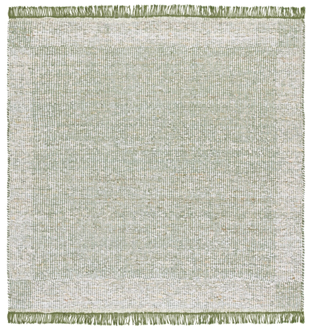 Safavieh Natura Hand Woven Area Rug – Luxurious Wool & Cotton Blend, Chic Modern Design For Any Room Green ,Ivory 70% Wool,20% Cotton,10% Polyester Nat259y-3