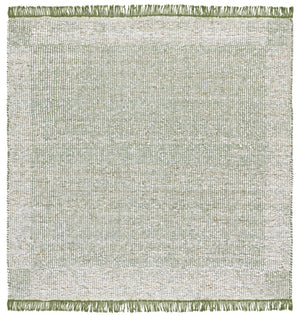 Safavieh Natura Hand Woven Area Rug – Luxurious Wool & Cotton Blend, Chic Modern Design For Any Room Green ,Ivory 70% Wool,20% Cotton,10% Polyester Nat259y-3