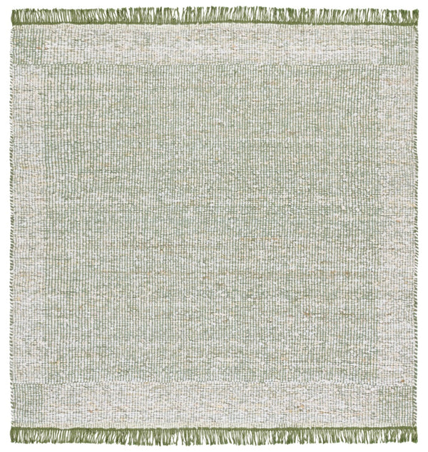 Safavieh Natura Hand Woven Area Rug – Luxurious Wool & Cotton Blend, Chic Modern Design For Any Room Green ,Ivory 70% Wool,20% Cotton,10% Polyester Nat259y-3