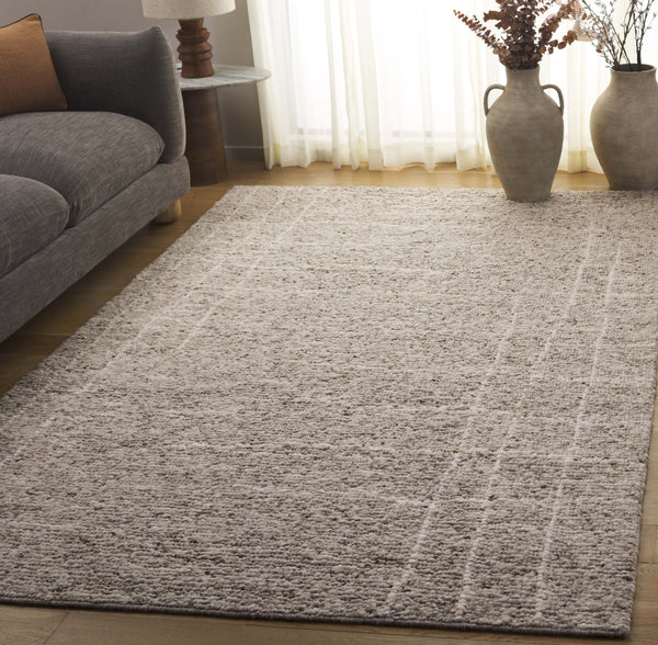 Safavieh Natura Handwoven Runner Rug - Luxurious Modern Design For Hallways And Entryways, Crafted In India Taupe ,Ivory 70% Wool,20% Nylon,10% Cotton Nat260e-5