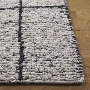 Safavieh Natura Handwoven Runner Rug - Luxurious Modern Design For Hallways And Entryways, Crafted In India Grey ,Black 70% Wool,20% Nylon,10% Cotton Nat260f-5