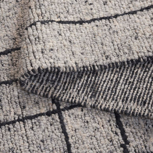 Safavieh Natura Handwoven Runner Rug - Luxurious Modern Design For Hallways And Entryways, Crafted In India Grey ,Black 70% Wool,20% Nylon,10% Cotton Nat260f-5