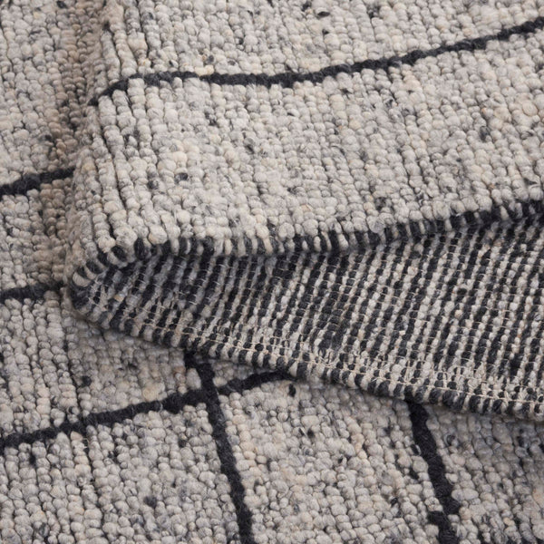 Safavieh Natura Handwoven Runner Rug - Luxurious Modern Design For Hallways And Entryways, Crafted In India Grey ,Black 70% Wool,20% Nylon,10% Cotton Nat260f-5