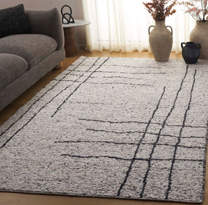 Safavieh Natura Handwoven Area Rug - Luxurious Comfort And Timeless Elegance For Modern Home Decor Spaces Grey ,Black 70% Wool,20% Nylon,10% Cotton Nat260f-8