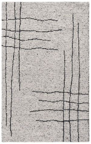 Safavieh Natura Handwoven Runner Rug - Luxurious Modern Design For Hallways And Entryways, Crafted In India Grey ,Black 70% Wool,20% Nylon,10% Cotton Nat260f-5