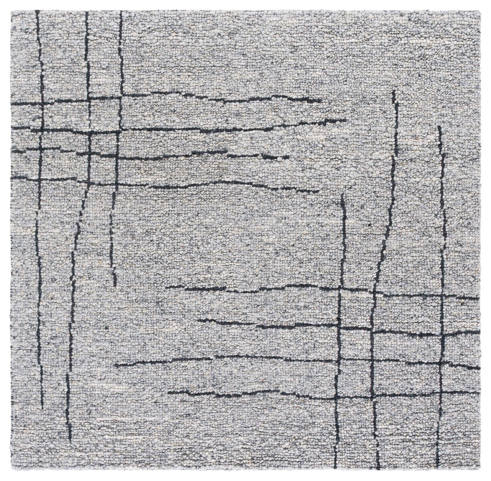 Safavieh Natura Handwoven Runner Rug - Luxurious Modern Design For Hallways And Entryways, Crafted In India Grey ,Black 70% Wool,20% Nylon,10% Cotton Nat260f-28