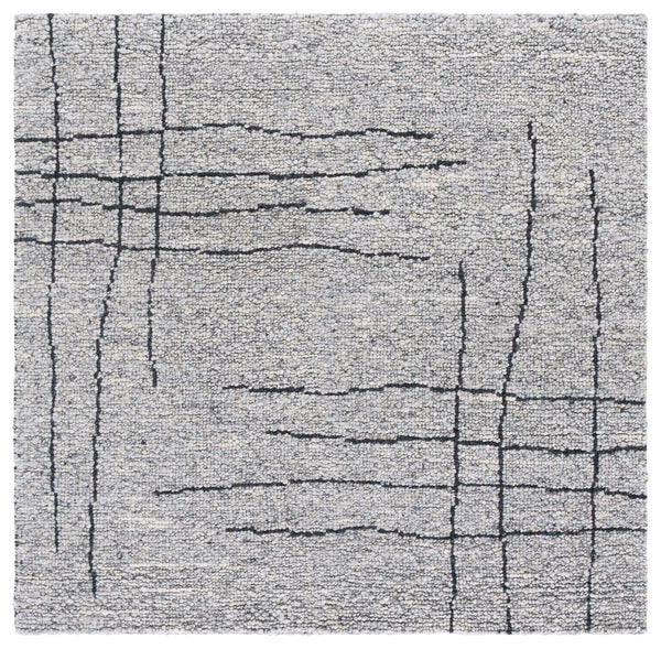 Safavieh Natura Handwoven Runner Rug - Luxurious Modern Design For Hallways And Entryways, Crafted In India Grey ,Black 70% Wool,20% Nylon,10% Cotton Nat260f-6sq