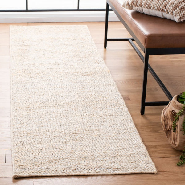 Safavieh Natura Handwoven Wool Cotton Ivory Accent Rug for Entryways Bedside and Reading Nooks Off-White 2'-3" x 7'-0" NAT263A-27