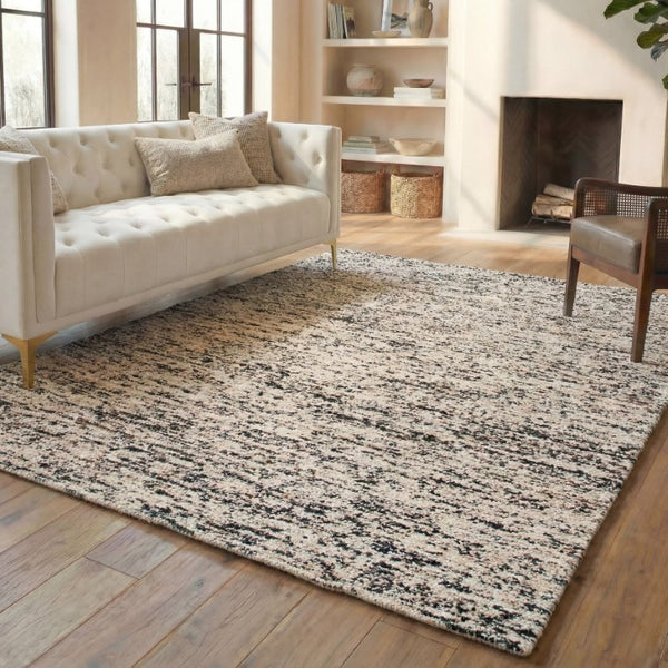 Safavieh Natura Handwoven Wool Cotton Ivory Accent Rug for Entryways Bedside and Reading Nooks Beige Grey 9'-0" x 12'-0" NAT263F-9