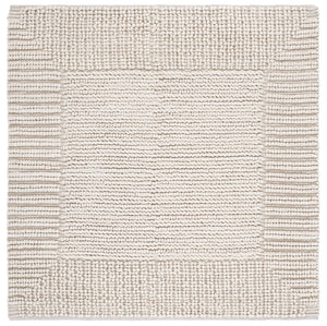Safavieh Natura Bohemian-inspired Runner Rug - Handcrafted Elegance For Hallways And Entryways, Durable Comfort Beige 80% Wool,20% Cotton Nat286b-6sq