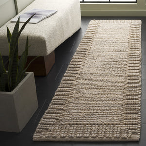 Safavieh Natura Bohemian-inspired Runner Rug - Handcrafted Elegance For Hallways And Entryways, Durable Comfort Taupe 80% Wool,20% Cotton Nat286e-28
