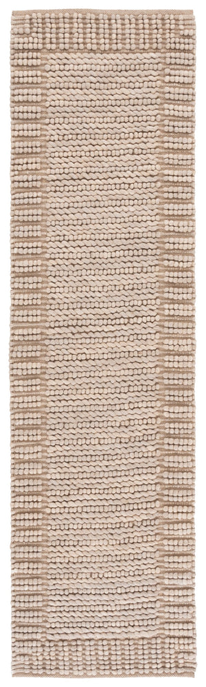 Safavieh Natura Bohemian-inspired Runner Rug - Handcrafted Elegance For Hallways And Entryways, Durable Comfort Taupe 80% Wool,20% Cotton Nat286e-28