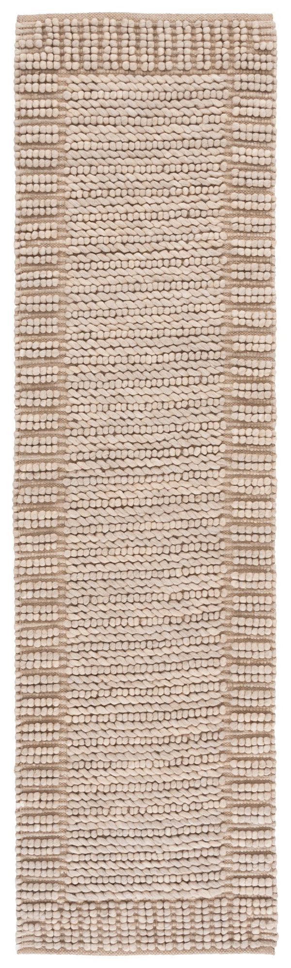 Safavieh Natura Bohemian-inspired Runner Rug - Handcrafted Elegance For Hallways And Entryways, Durable Comfort Taupe 80% Wool,20% Cotton Nat286e-28