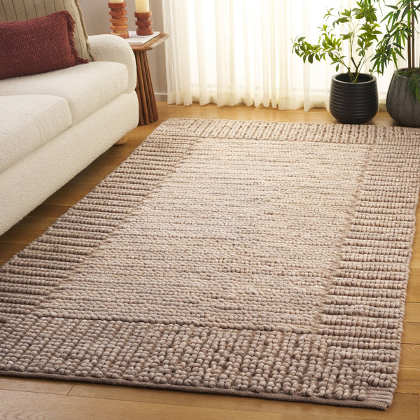Safavieh Natura Bohemian-inspired Runner Rug - Handcrafted Elegance For Hallways And Entryways, Durable Comfort Taupe 80% Wool,20% Cotton Nat286e-5