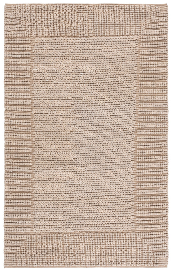 Safavieh Natura Handcrafted Bohemian Area Rug - Luxurious Wool And Cotton Blend For Timeless Elegance Taupe 80% Wool,20% Cotton Nat286e-6