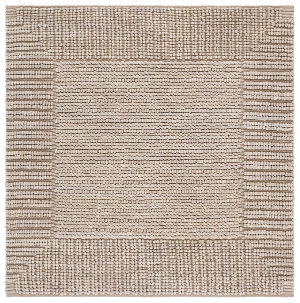 Safavieh Natura Bohemian-inspired Runner Rug - Handcrafted Elegance For Hallways And Entryways, Durable Comfort Taupe 80% Wool,20% Cotton Nat286e-6sq