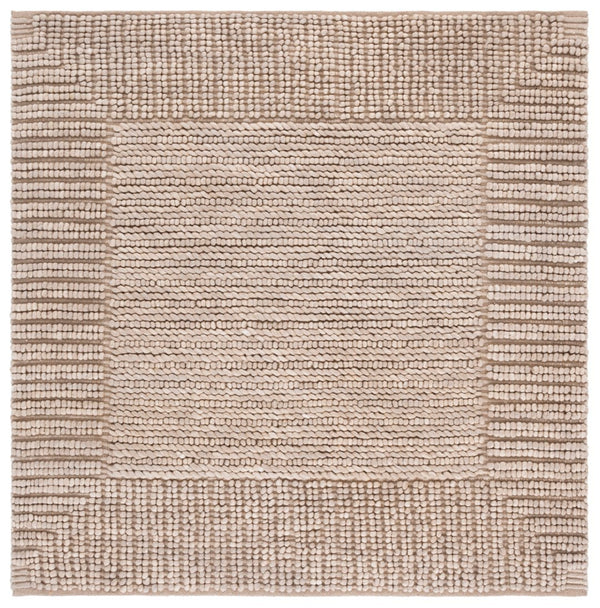 Safavieh Natura Handcrafted Bohemian Area Rug - Luxurious Wool And Cotton Blend For Timeless Elegance Taupe 80% Wool,20% Cotton Nat286e-6