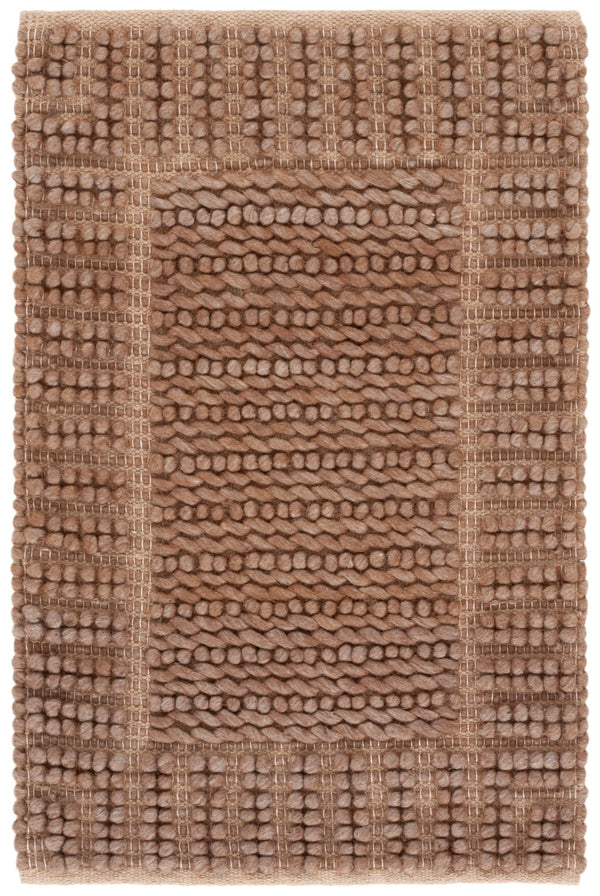 Safavieh Natura Handcrafted Bohemian Area Rug - Luxurious Wool And Cotton Blend For Timeless Elegance Brown 80% Wool,20% Cotton Nat286t-8