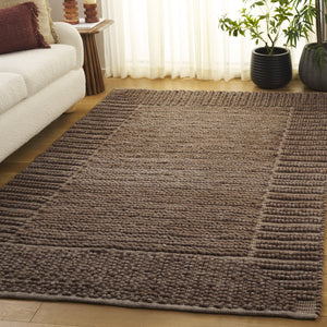 Safavieh Natura Bohemian-inspired Runner Rug - Handcrafted Elegance For Hallways And Entryways, Durable Comfort Brown 80% Wool,20% Cotton Nat286t-5
