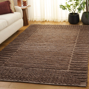Safavieh Natura Handcrafted Bohemian Area Rug - Luxurious Wool And Cotton Blend For Timeless Elegance Brown 80% Wool,20% Cotton Nat286t-8