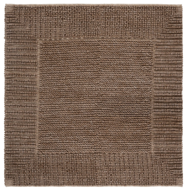 Safavieh Natura Bohemian-inspired Runner Rug - Handcrafted Elegance For Hallways And Entryways, Durable Comfort Brown 80% Wool,20% Cotton Nat286t-6sq