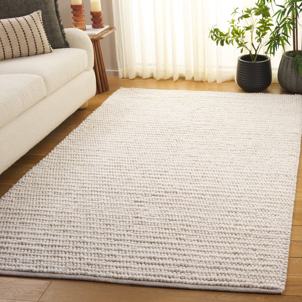 Safavieh Natura Bohemian Runner Area Rug - Artisanal Ivory Flatweave Design For Hallways & Entryways Ivory 80% Wool,20% Cotton Nat287a-5