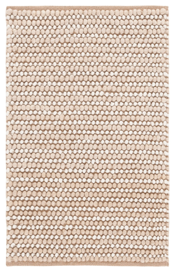 Safavieh Natura Handcrafted Bohemian Area Rug – Elegant Design, Durable Wool & Cotton Blend For Stylish Living Spaces Taupe ,Ivory 80% Wool,20% Cotton Nat287e-4
