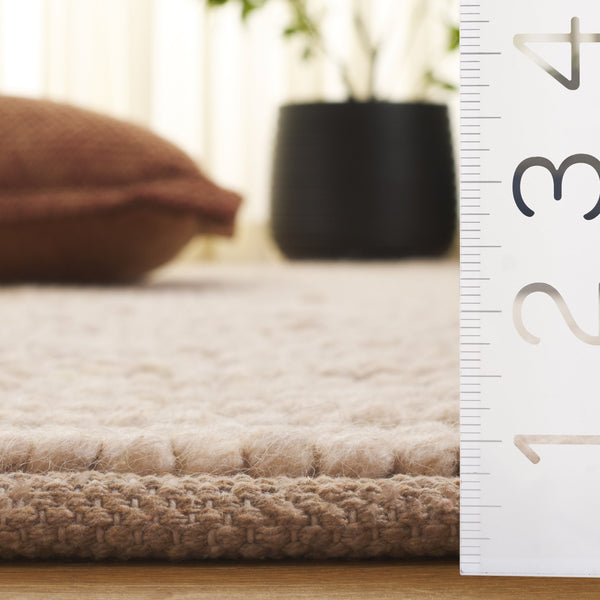 Safavieh Natura Bohemian Runner Area Rug - Artisanal Ivory Flatweave Design For Hallways & Entryways Taupe ,Ivory 80% Wool,20% Cotton Nat287e-5