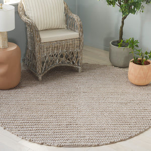 Safavieh Natura Handcrafted Bohemian Area Rug – Elegant Design, Durable Wool & Cotton Blend For Stylish Living Spaces Taupe ,Ivory 80% Wool,20% Cotton Nat287e-4