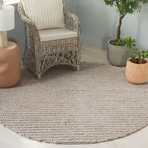 Safavieh Natura Handcrafted Bohemian Area Rug – Elegant Design, Durable Wool & Cotton Blend For Stylish Living Spaces Taupe ,Ivory 80% Wool,20% Cotton Nat287e-4