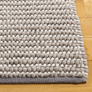 Safavieh Natura Bohemian Runner Area Rug - Artisanal Ivory Flatweave Design For Hallways & Entryways Grey ,Ivory 80% Wool,20% Cotton Nat287f-5