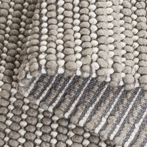 Safavieh Natura Bohemian Runner Area Rug - Artisanal Ivory Flatweave Design For Hallways & Entryways Grey ,Ivory 80% Wool,20% Cotton Nat287f-5