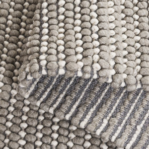 Safavieh Natura Handcrafted Bohemian Area Rug – Elegant Design, Durable Wool & Cotton Blend For Stylish Living Spaces Grey ,Ivory 80% Wool,20% Cotton Nat287f-4