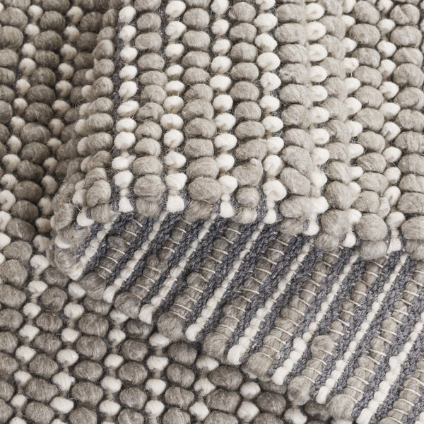 Safavieh Natura Handcrafted Bohemian Area Rug – Elegant Design, Durable Wool & Cotton Blend For Stylish Living Spaces Grey ,Ivory 80% Wool,20% Cotton Nat287f-4