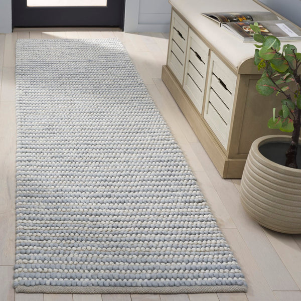 Safavieh Natura Handcrafted Bohemian Area Rug – Elegant Design, Durable Wool & Cotton Blend For Stylish Living Spaces Light Blue ,Ivory 80% Wool,20% Cotton Nat287l-6