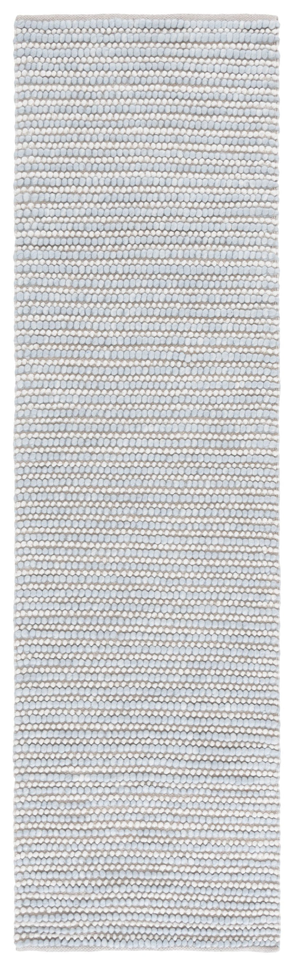 Safavieh Natura Bohemian Runner Area Rug - Artisanal Ivory Flatweave Design For Hallways & Entryways Light Blue ,Ivory 80% Wool,20% Cotton Nat287l-28