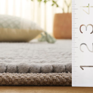 Safavieh Natura Bohemian Runner Area Rug - Artisanal Ivory Flatweave Design For Hallways & Entryways Light Blue ,Ivory 80% Wool,20% Cotton Nat287l-5