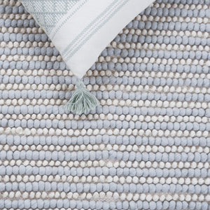 Safavieh Natura Bohemian Runner Area Rug - Artisanal Ivory Flatweave Design For Hallways & Entryways Light Blue ,Ivory 80% Wool,20% Cotton Nat287l-5