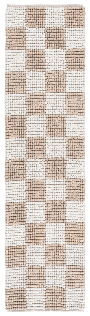 Safavieh Natura Runner Area Rug - Luxurious Handmade Flatweave Design For Timeless Bohemian Home Decor Taupe ,Ivory 80% Wool,20% Cotton Nat288e-28