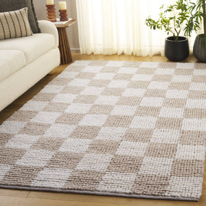 Safavieh Natura Runner Area Rug - Luxurious Handmade Flatweave Design For Timeless Bohemian Home Decor Taupe ,Ivory 80% Wool,20% Cotton Nat288e-5