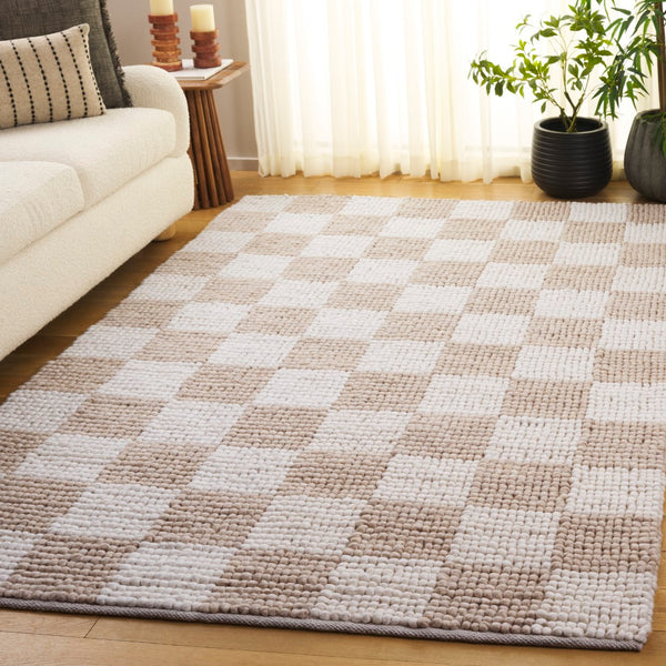 Safavieh Natura Bohemian-inspired Area Rug - Stylish, Durable, And Cozy Addition For Any Home Décor Taupe ,Ivory 80% Wool,20% Cotton Nat288e-4