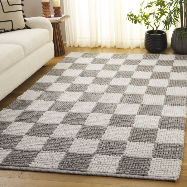 Safavieh Natura Runner Area Rug - Luxurious Handmade Flatweave Design For Timeless Bohemian Home Decor Grey ,Ivory 80% Wool,20% Cotton Nat288f-5