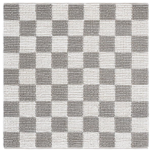 Safavieh Natura Runner Area Rug - Luxurious Handmade Flatweave Design For Timeless Bohemian Home Decor Grey ,Ivory 80% Wool,20% Cotton Nat288f-6sq