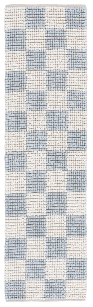 Safavieh Natura Runner Area Rug - Luxurious Handmade Flatweave Design For Timeless Bohemian Home Decor Light Blue ,Ivory 80% Wool,20% Cotton Nat288l-28