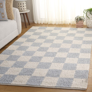 Safavieh Natura Bohemian-inspired Area Rug - Stylish, Durable, And Cozy Addition For Any Home Décor Light Blue ,Ivory 80% Wool,20% Cotton Nat288l-4