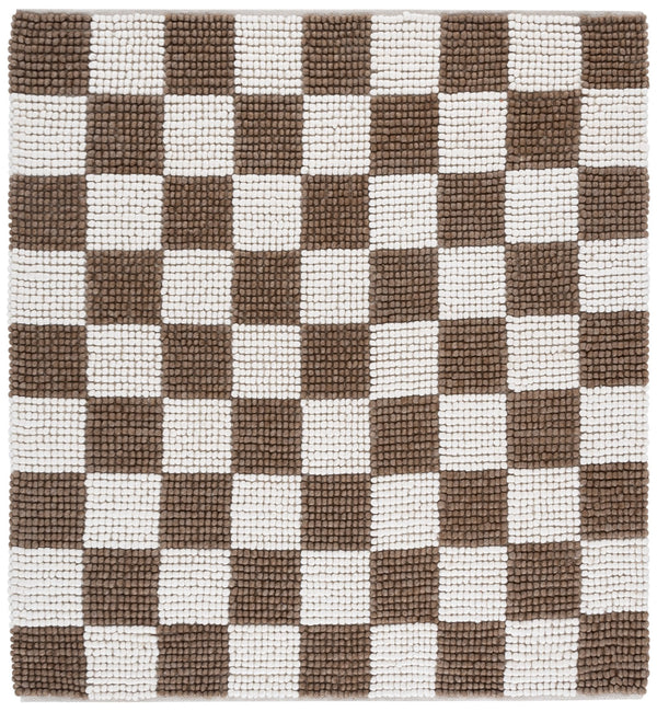 Safavieh Natura Runner Area Rug - Luxurious Handmade Flatweave Design For Timeless Bohemian Home Decor Brown ,Ivory 80% Wool,20% Cotton Nat288t-6sq
