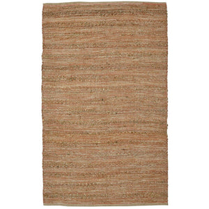 Amer Rugs Naturals Farmhouse Striped Flat-weave Area Rug - Hand-woven Jute & Cotton For Eco-friendly Decor Orange Jute, Cotton Nat30305